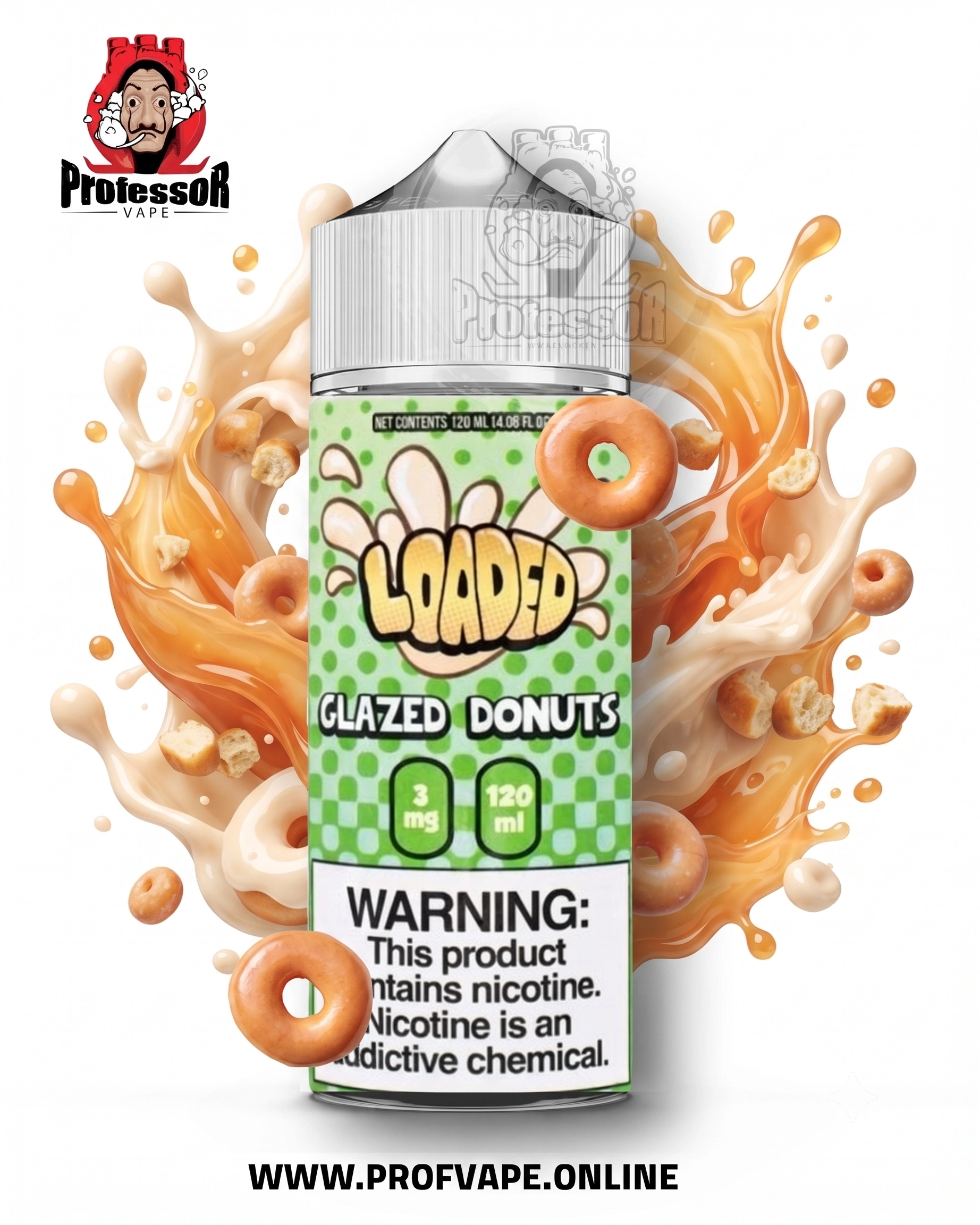loaded glazed donut vape juice 3mg 120ml Vaporesso XROS 3 Series 
