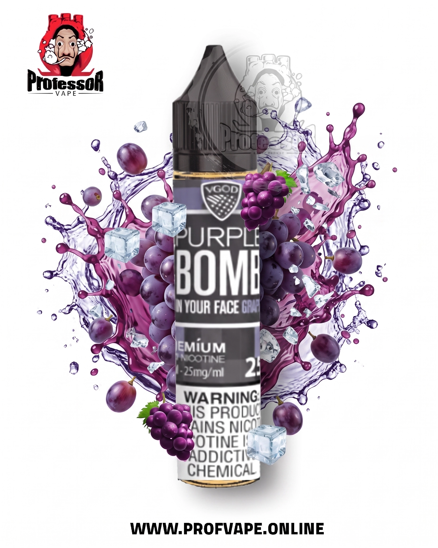 VGOD Purple Bomb Ice 30ml – Grape Candy – Salt Nicotine