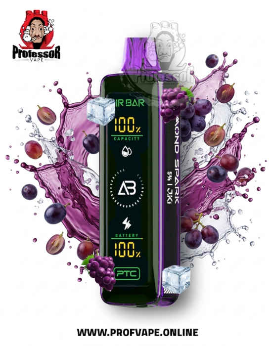 سحبة اير بار دايموند سبارك عنب آيس 15000 سحبة