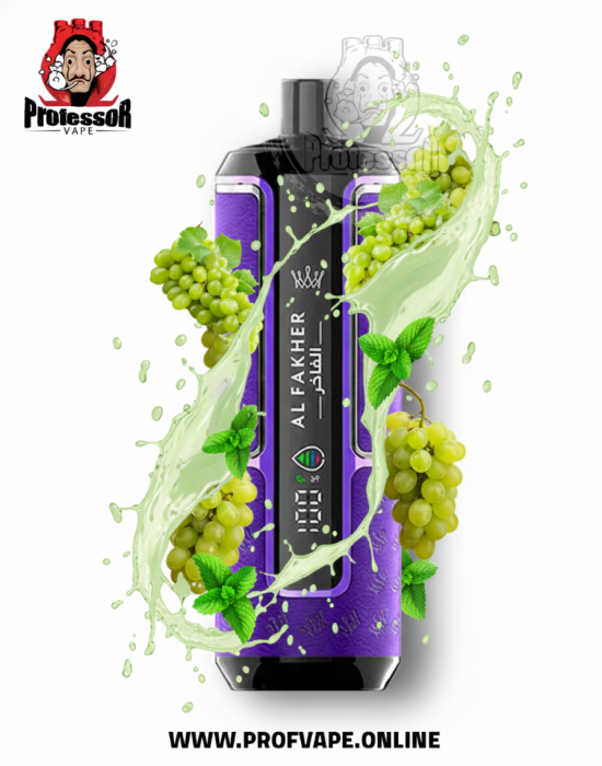 سحبة الفاخر كراون بار عنب نعناع 15000 سحبة الفاخر كراون بار 15000 عنب نعناع 6mg بشاشة عرض