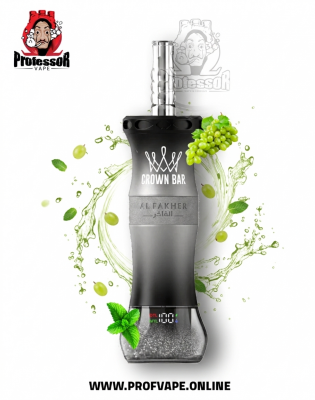 Al Fakher Crown Bar E Hose X Disposable (60000 Puffs) Grape Mint Al Fakher Crown Bar E Hose X Disposable (60000 Puffs) Grape Mint