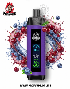Al Fakher crown bar dual mode Disposable (8000 puffs) Blueberry cherry