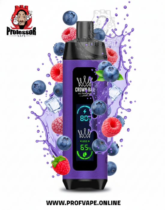 سحبة الفاخر دوال مود بلو بيري ساور راز بيري 8000 سحبة الفاخر كراون بار دوال مود 8000 بلو بيري ساور راز بيري 6 نيكوتين مع شاشة عرض وسطية كبيرة