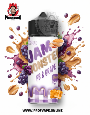 نكهة فول سوداني عنب - جام مونستر زبده فول سوداني عنب 100مل 3ملجم