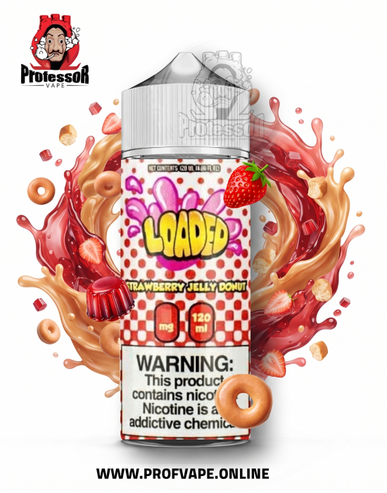 Loaded strawberry jelly donut 3mg 120ml Loaded strawberry jelly donut 3mg 120ml