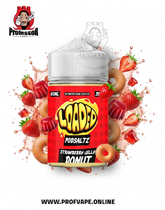 Loaded Podsaltz Strawberry Jelly Donut 60ml نكهة لوديد فرولة جيلي دونات 60 مل
