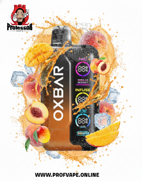 سحبة Oxbar Tri-Fusion مانجو خوخ 40000 سحبة