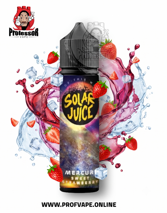 ميركري سويت ستروبيري من Solar Juice نكهة سولار جوس ميركري سويت ستروبيري 60مل 3 نيكوتين فري بيز