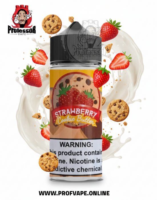 Vaper Treats Strawberry Cookie Butter 100ml نكهة فراولة كوكي بتر 100 مل فري بيز