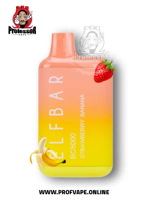 Elf Bar Disposable ( 5000 puffs ) strawberry banana 20mg in saudi arabia