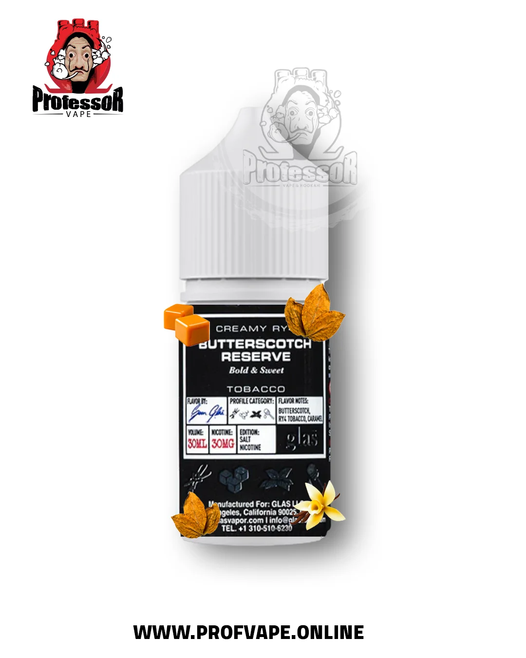 Glas butterscotch reserve 30ml saltnic juice vape in saudi