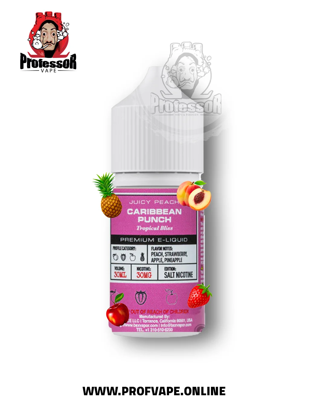 Glas caribbean punch 30ml - saltnic juice - vape juice