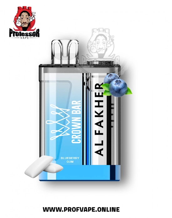 Al Fakher crown bar Disposable (9000 puffs) blueberry gum - in saudi arabia