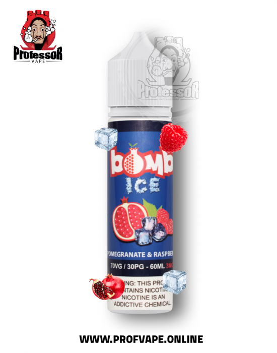 bomb pomegranate raspberry ice 60ml 3mg 