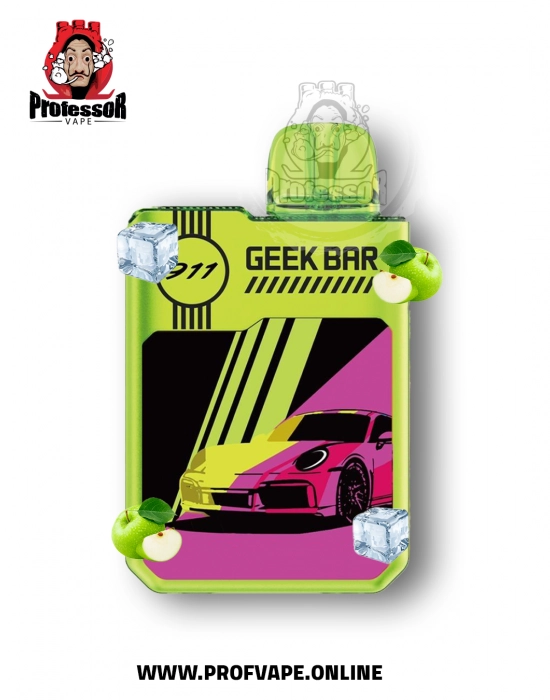 Geek bar 911 Disposable (18000 puffs) sour apple ice - in saudi arabia