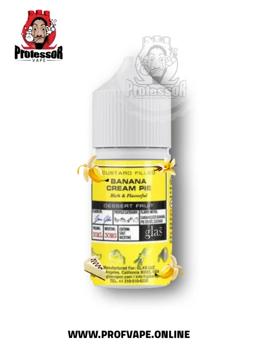 Glas banana cream pie 30ml - saltnic juice - vape juice - in saudi arabia
