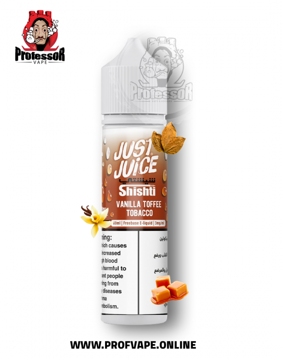 Just Juice فانيلا توفي توباكو 60ml 3mg نكهة Just Juice ششتي فانيلا توفي توباكو 60 مل 3 نيكوتين 70/30