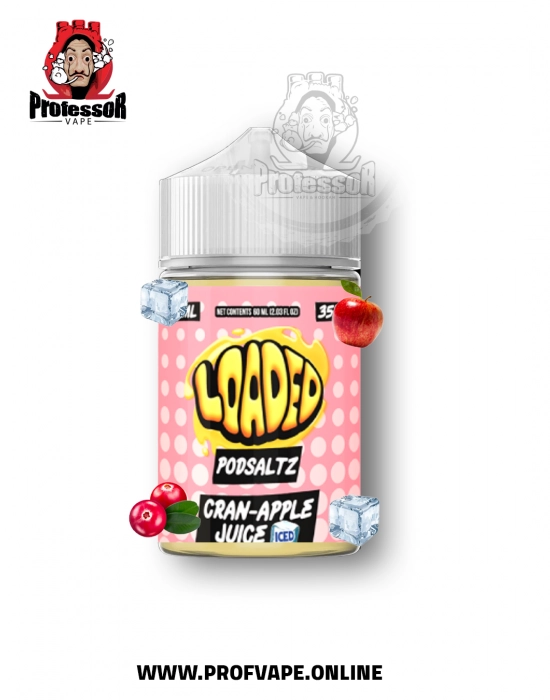 Loaded Podsaltz Cran Apple Juice Ice 60ml Salt Nicotine Loaded Podsaltz Cran Apple Juice Ice 60ml Salt Nicotine