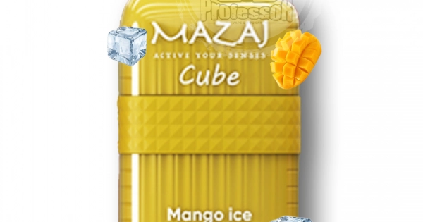 Mazaj cube Disposable (6000 puffs) mango ice - in saudi arabia