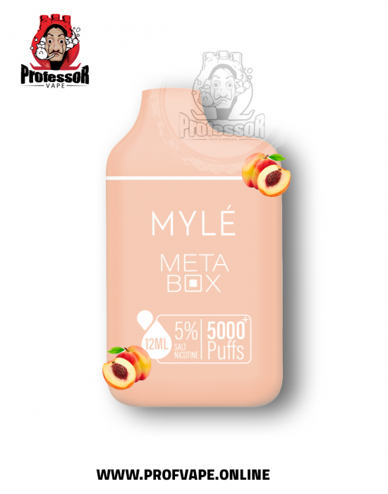 Myle meta box Disposable (5000 puffs) peach