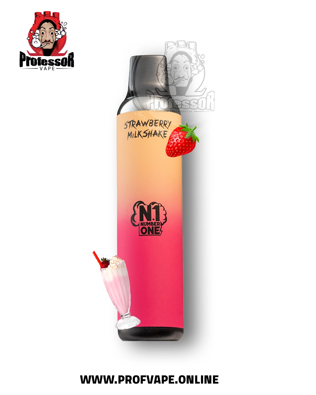 N1 Disposable strawberry milkshake (3000 puffs) - in saudi arabia