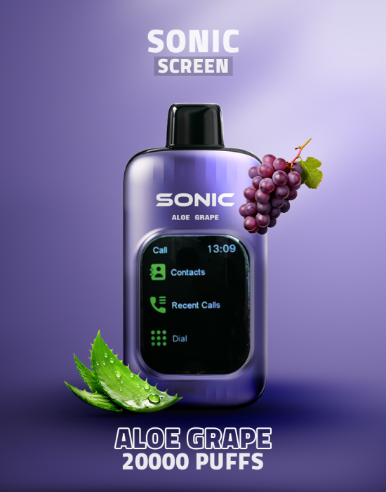 Sonic screen Disposable (20000puffs) aloe grape Sonic screen Disposable (20000puffs) aloe grape