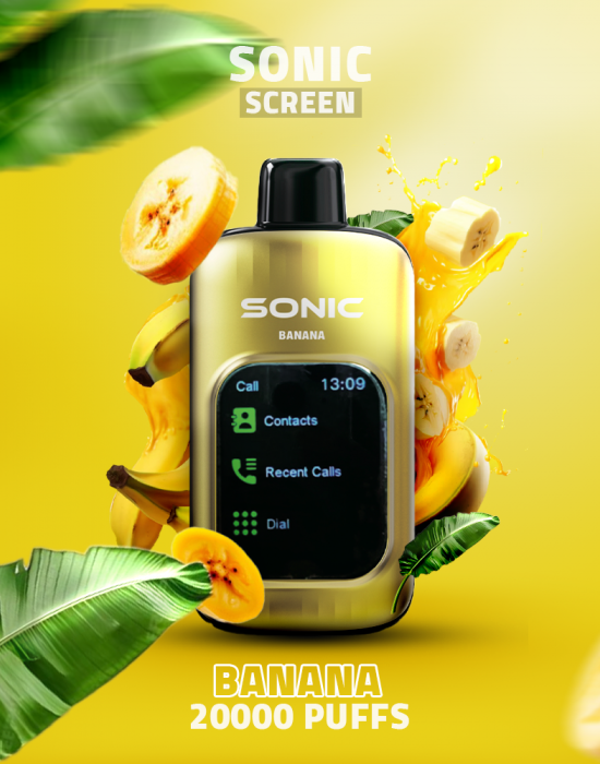 Sonic screen Disposable (20000puffs) bananan Sonic screen Disposable (20000puffs) bananan