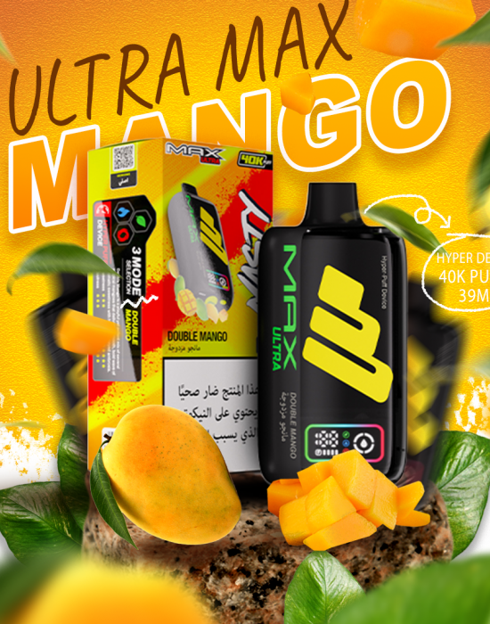 Nasty Max Ultra Double Mango 40000 Puffs Nasty Max Ultra 40000 Puffs Double Mango with Front Display Screen