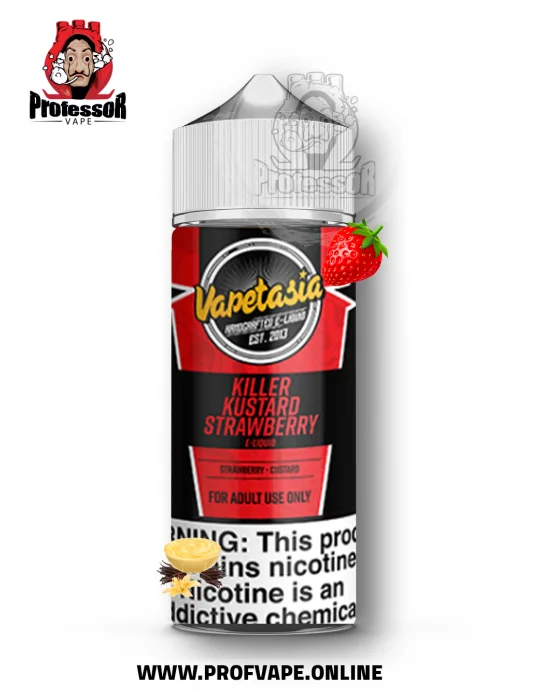 Salt Nic KILLER KUSTARD LEMON - VAPETASIA - 100ML  Best Vape City UAE  Australia Flavor_strawberry Vanilla Custard
